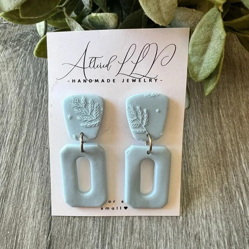 2/$30 Handmade Earrings “Winter Spruce Collection”